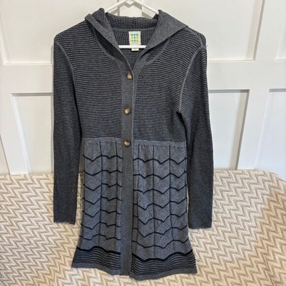 Title Nine Women’s Delilah Hooded Wool Blend Cardigan Sweater - Picture 1 of 6